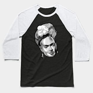 Frida Black and White Baseball T-Shirt